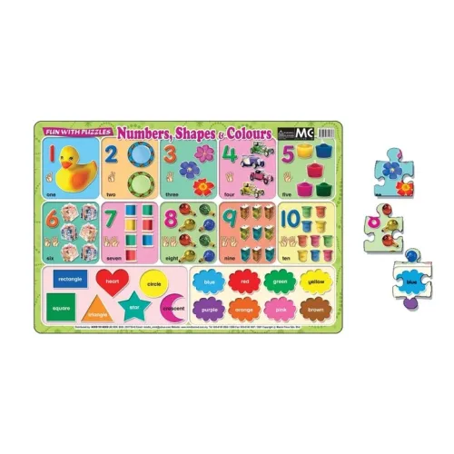 Fun With Puzzles Numbers, Shapes & Colours Пазлы