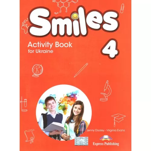 SMILES FOR UKRAINE 4 ACTIVITY BOOK (with stickers & cards inside) Рабочая тетрадь