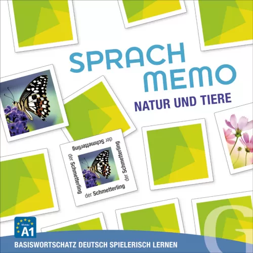 SPRACHMEMO Natur und Tiere Sprachspiel Basiswortschatz Deutsch spielerisch lernen