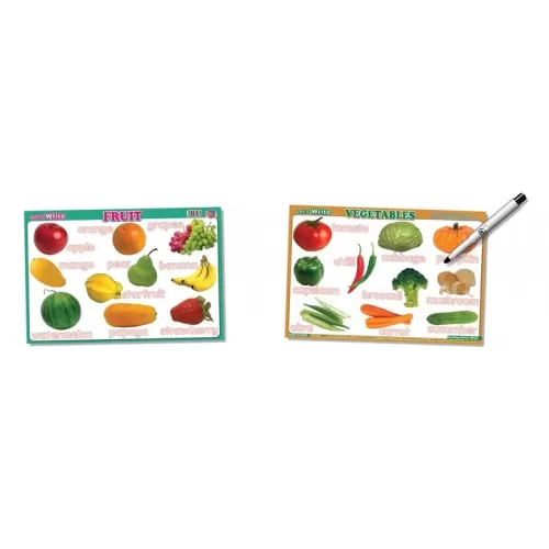 Writing Boards Let's Write Fruit / Vegetables