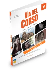 Via Del Corso A1 Libro dello studente ed esercizi +CD audio (2) +DVD