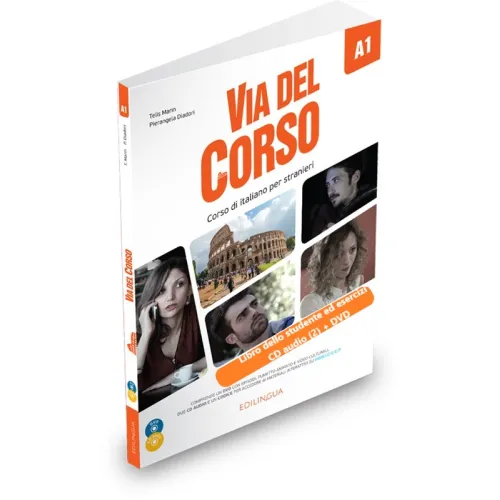 Via Del Corso A1 Libro dello studente ed esercizi +CD audio (2) +DVD
