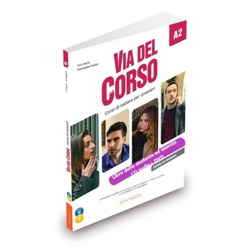 Via Del Corso A2 Libro dello studente ed esercizi +CD audio (2) +DVD