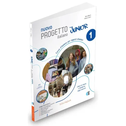 Nuovo Progetto italiano Junior 1 Libro & Quaderno +audio +video (QR code)
