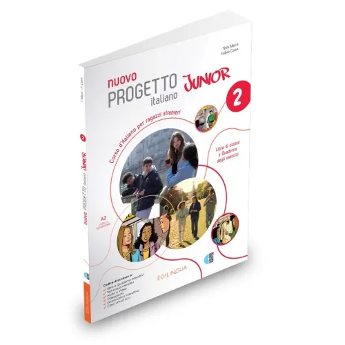 Nuovo Progetto italiano Junior 2 Libro & Quaderno +audio +video (QR code)