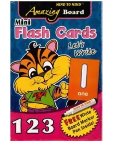 Amazing Board Mini Flash Cards Numbers 123 (with marker pen)