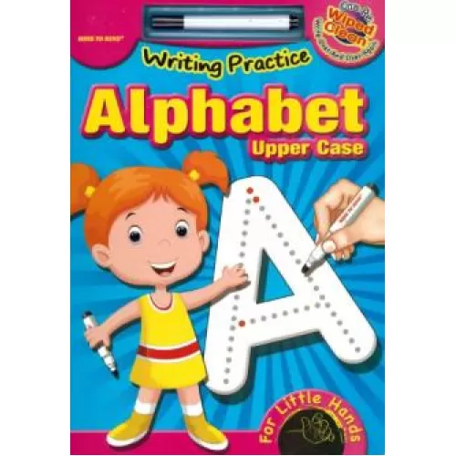 Writing Practice For Little Hands Alphabet Upper Case  (with w/board marker pen) Прописи
