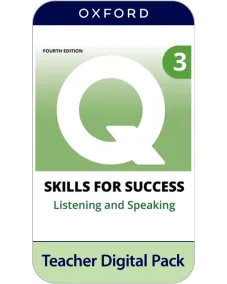 Q: Skills for Success 4ED Level 3 Listening and Speaking Teacher Digital Pack (4 years' access code)